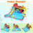 12.14' x 14.6' Inflatable Slide with Waterslide and Air Blower