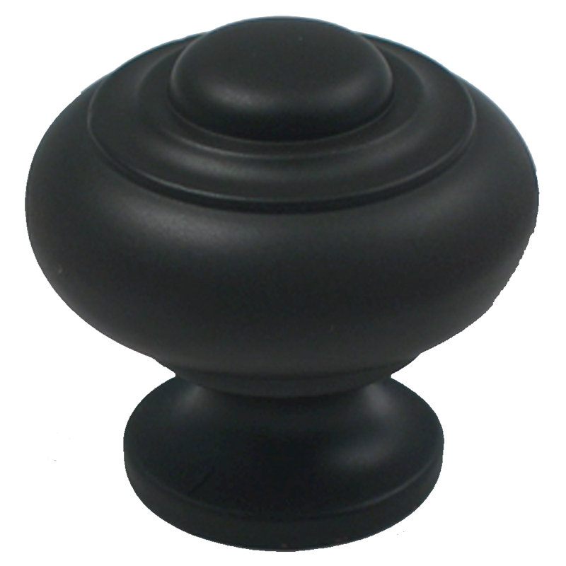 Poignée ronde 1 1/8" de diamètre, Noir