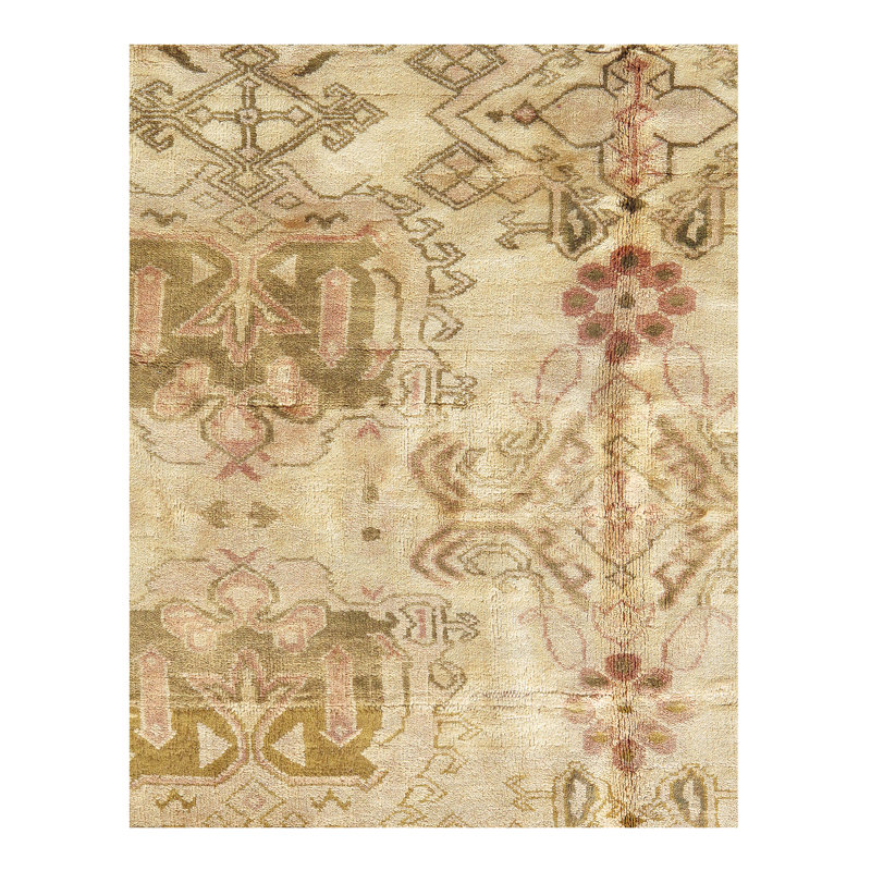 Tapis ivoire unique 10 pi 5 po x 13 pi 7 po Craita