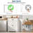 29-Inch Sideboard Buffet Cabinet with Drawer and Adjustable Shelves - Kitchen Storage Unit for Dining Room Coffee Bar in White