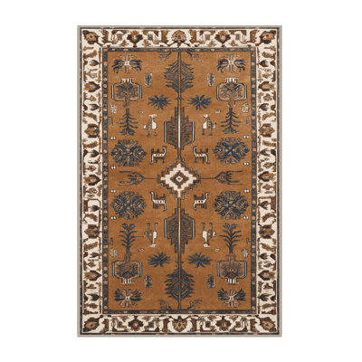 Tapis brun lavable à la machine