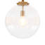 Brass 1-Light Textured Glass Ceiling Lamp for Hallway & Bedroom