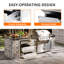 304 Stainless Steel Outdoor Kitchen Drawers with Paper Towel Holder, Weatherproof 3-Layer Built-In BBQ Island Storage Cabinet, Flush Mount for Patio Grill or Garden Bar, 16" W x 21" H x 23" D