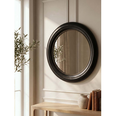 Miroir rond, miroir décoratif pour vestibule de salon ou de salle de bain