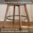 Counter Height Bar Stools, Faux Leather Comfort Fabric Bar Stool Set of 1，360° Swivel Counter Height Stools Solid Wood Legs,27'' Barstools with Contoured Backrest-387426761-374700916