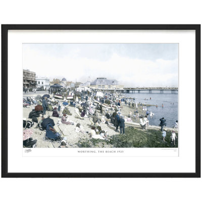 Worthing, The Beach 1925 by Francis Frith - Single Picture Frame Print