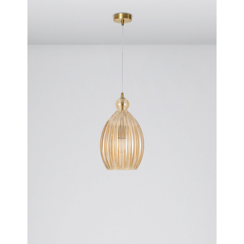 1 - Light Brass Single Pendant