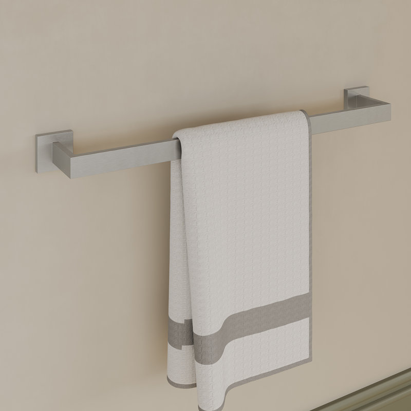 Brushed Nickel 4-Piece Bathroom Hardware Set with Towel Bar