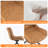Tufted Swivel Leather Upholstered Dining Chairs Modern Wingback Side Chairs with Metal Legs-1748337624
