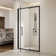 44-48" W X 76" H Scalable Adjustable Frame Shower Door With 1/4"(6Mm) Clear SGCC Tempered Glass,Aluminium Alloy Matte Black Finish Shower Doors,Reversible Installation