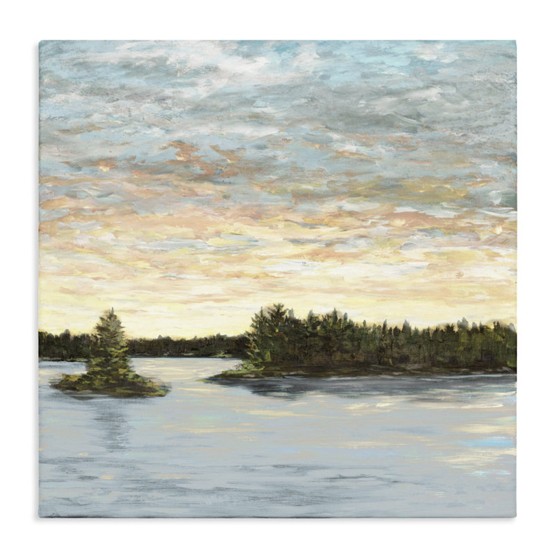 «Lake Shore at Sundown Canvas», conception par Julie DeRice, H 17 po x l 17 po