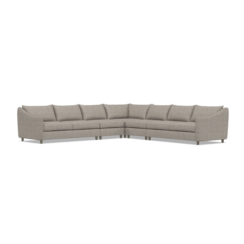 Bernhardt Joli 5-Piece Fabric Sectional, 32.5" H x 137.5" W x 137.5" D, Beige/Tan Polyester