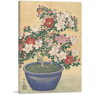«Bloeiende Azalea in A Pot» par Ohara Koson - reproduction d'art sur toile tendue