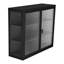 Armoire murale rétro à double porte en verre avec tablettes amovibles-1410867719