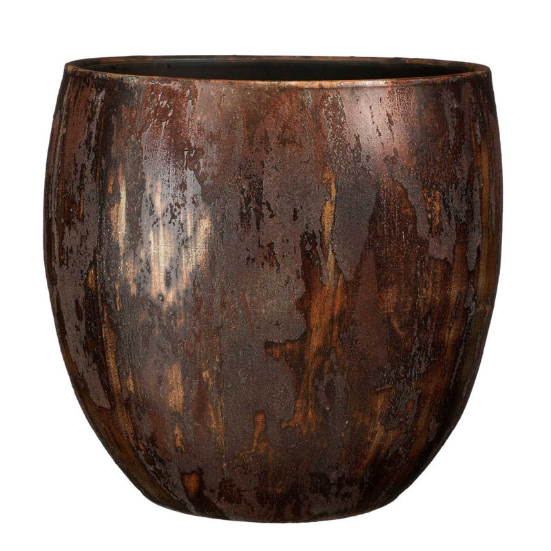 Ajsha Ceramic Pot Planter, Terracotta, 34cm H x 34cm W x 34cm D