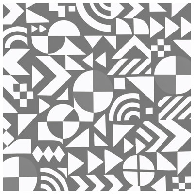 Édredon gris à formes géométriques
