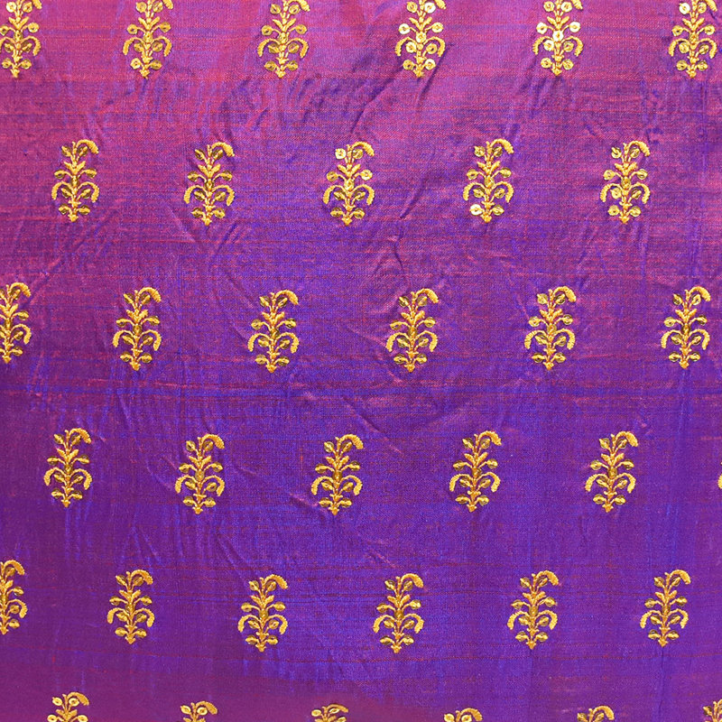 Housses de coussin décoratives faites à la main de 16 po x 16 po à motif de soie magenta d'intérieur, paquet de 1