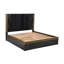 Ensemble de chambre à coucher de style moderne 5 pièces en bois de manguier avec métal laiton-813548696