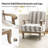 Amilio 28" W Farmhouse Striped Upholstered Armchair with Solid Wood Frame-523936729