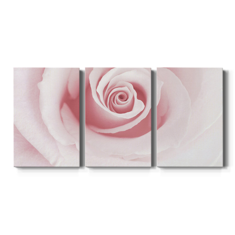 «Rose Embrace» - Toile tendue avec châssis de qualité supérieure - Prêt à être accroché, H 60 po x l 120 po x P 1 po