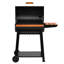 Barbecue au charbon Royal Gourmet de 28 pouces avec tablettes latérales en bois noir