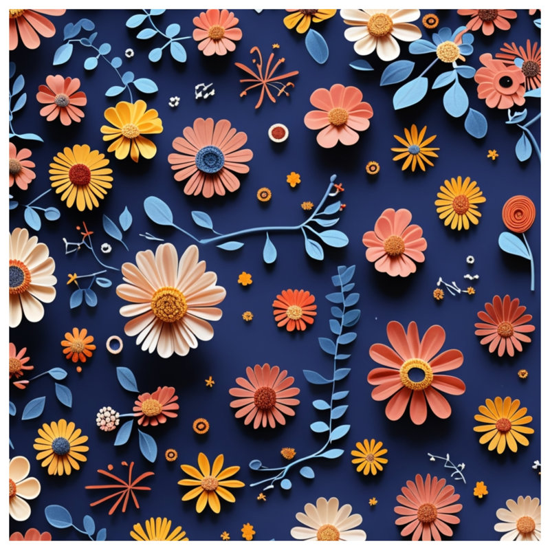 Jeté Floral, 60in W x 80in H