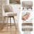 Malery Swivel Upholstered Counter Stool with Solid Wood Frame-445650702