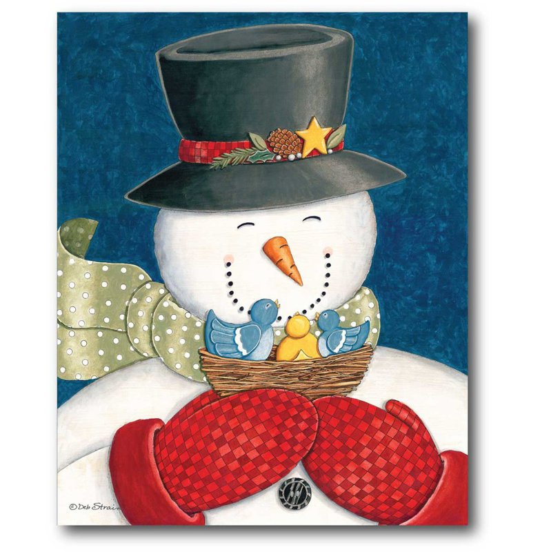 « bonhomme de neige ii », reproduction d’art sur toile tendue