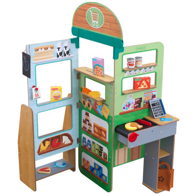 Let's Pretend Grocery Store Pop-Up Play Carts & Stands Set