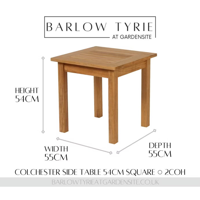 Colchester Outdoor Square Teak Side Table