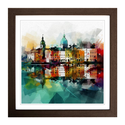 City of Dublin Abstract Art - Framed Print