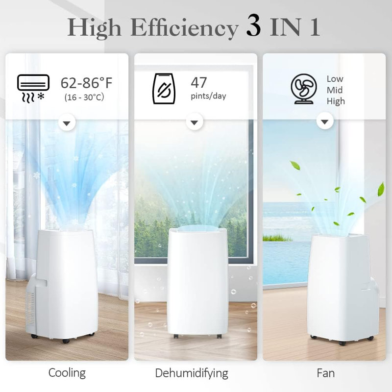 LIFEPLUS 14.000 BTU Portable Air Conditioner
