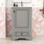 Meuble-lavabo de salle de bain avec lavabo en céramique, tablette réglable en U et tiroir à compartiments-1489577868