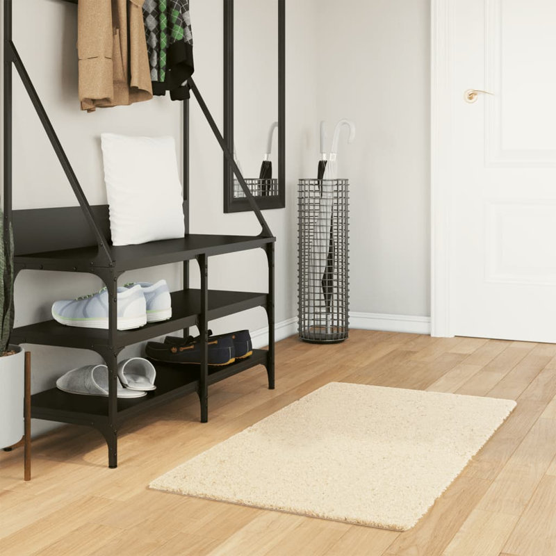 Rug "HUARTE" Short Pile Soft and Washable Cream, Rectangle 60 x 110cm