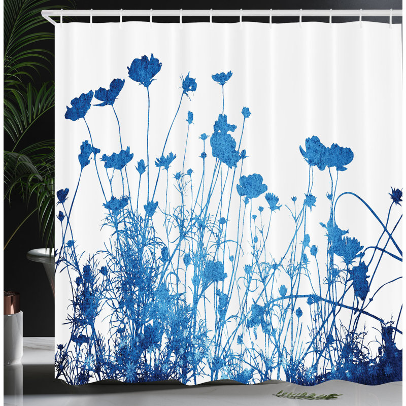 Shower Curtain Set + Hooks, 75" H x 69" W