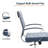Mulkey Ribbed Vegan Leather Mid-Back Office Chair, Mid-Century Ergonomic Executive Chair-1852818425