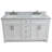 Viveca 61'' Double Bathroom Vanity with Carrara Marble Top