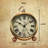 Golden Retro Vintage Non-Ticking Table Clock