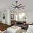 60'' 8-Blade Modern Farmhouse Large Room LED Windmill Ceiling Fan with Light and Remote-535302994