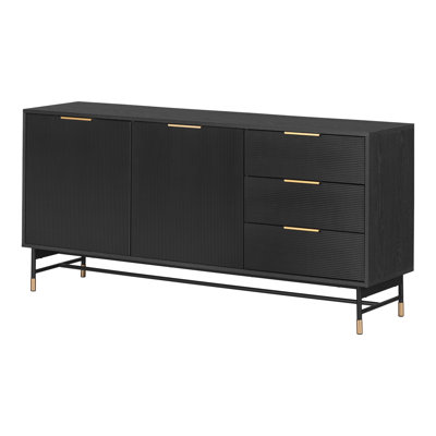 Arlo Sideboard With Ribbed Doors And Drawers