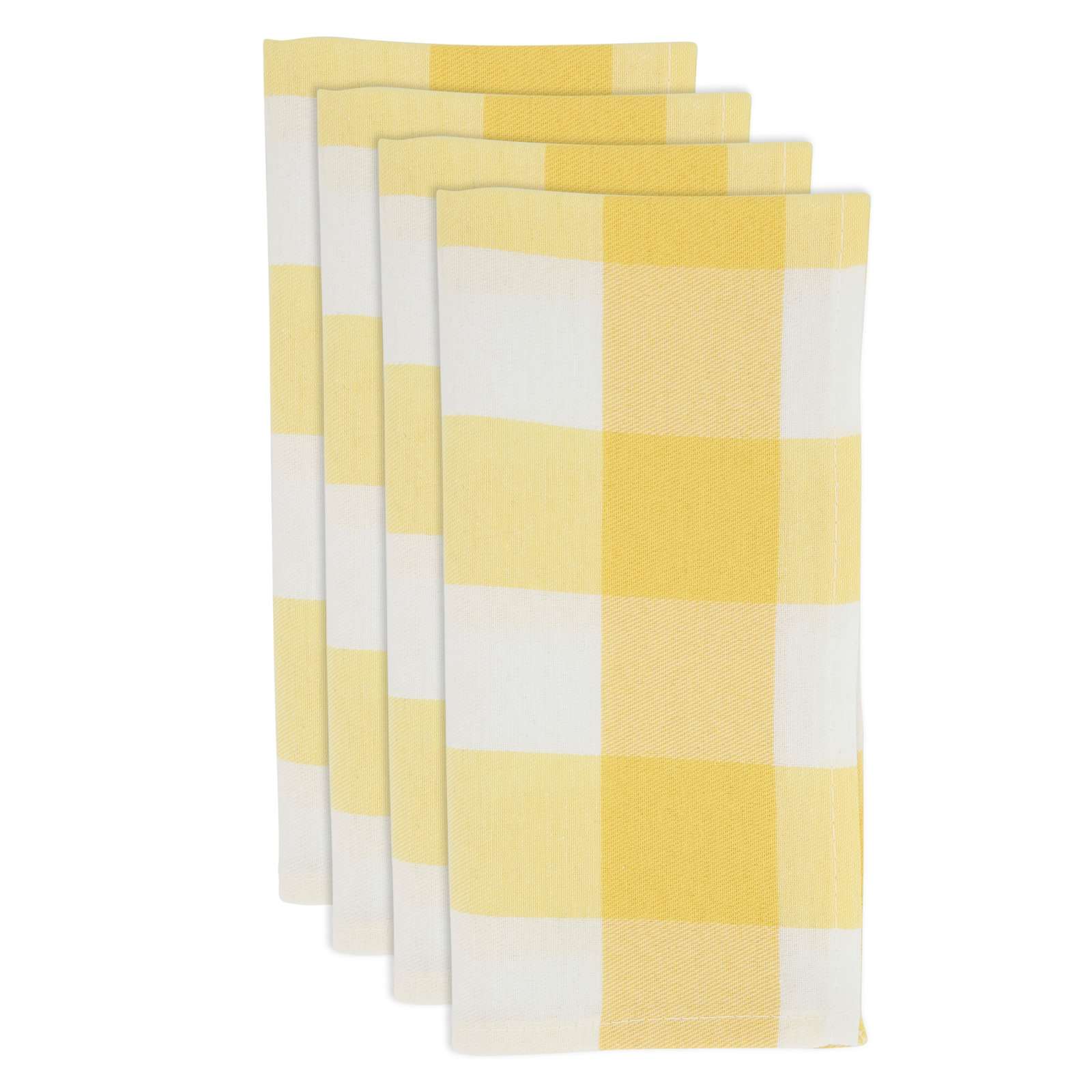 Franco Buffalo Plaid 20" Cotton Napkin, Yellow