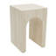 Table d'appoint moderne carrée en faux marbre 18 po avec table de bout en composite de ciment-115242473
