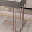 Bureau rectangulaire blanc / gris + bois massif + bois manufacturé + acier avec 3 tiroirs-109078614