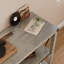 Table d'entrée avec rangement en gris - Console de 47,2 pouces avec tablettes à 3 niveaux pour le salon, le couloir ou l'entrée