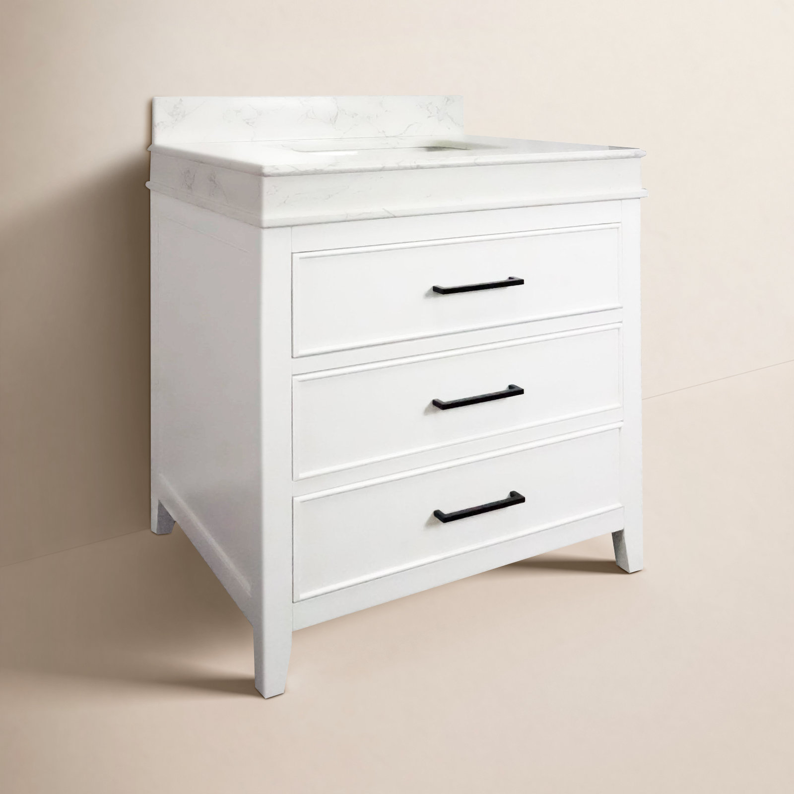 Bayla 30'' Single Bathroom Vanity, White