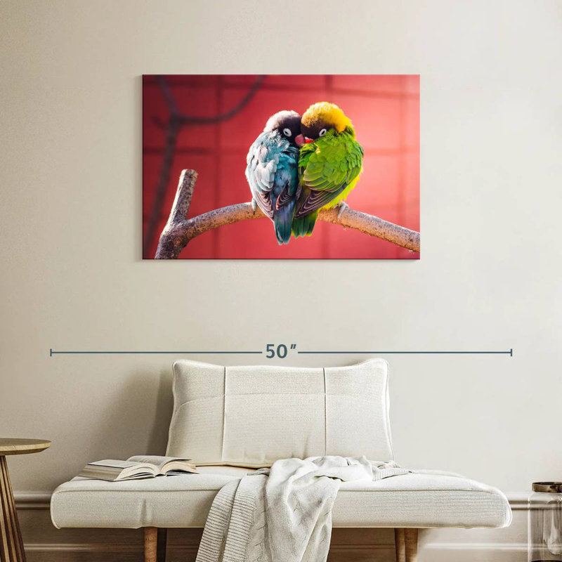 Brampt Lovebirds Cuddle, 24" H x 36" W