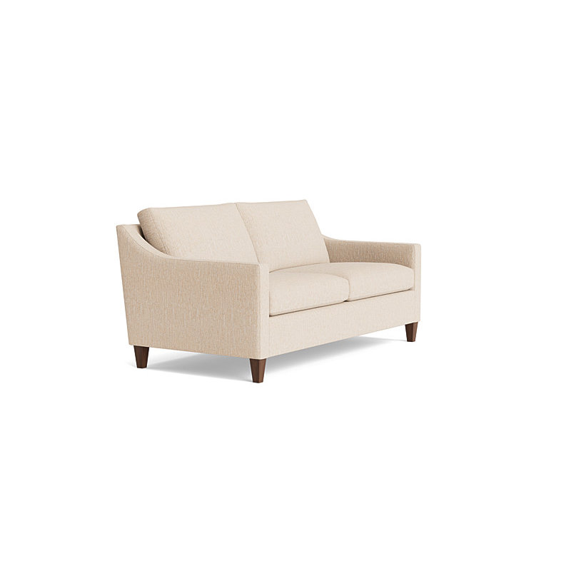 Vera Loveseat (70"), Walnut Finish (Angled), Performance Weave - Tan