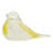  Rupena Hand Blown Yellow Glass Paperweight Bird Figurine-1068925485