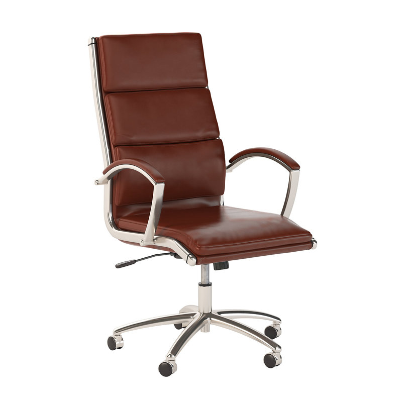Conference Chair, Harvest Cherry, Chrome Steel