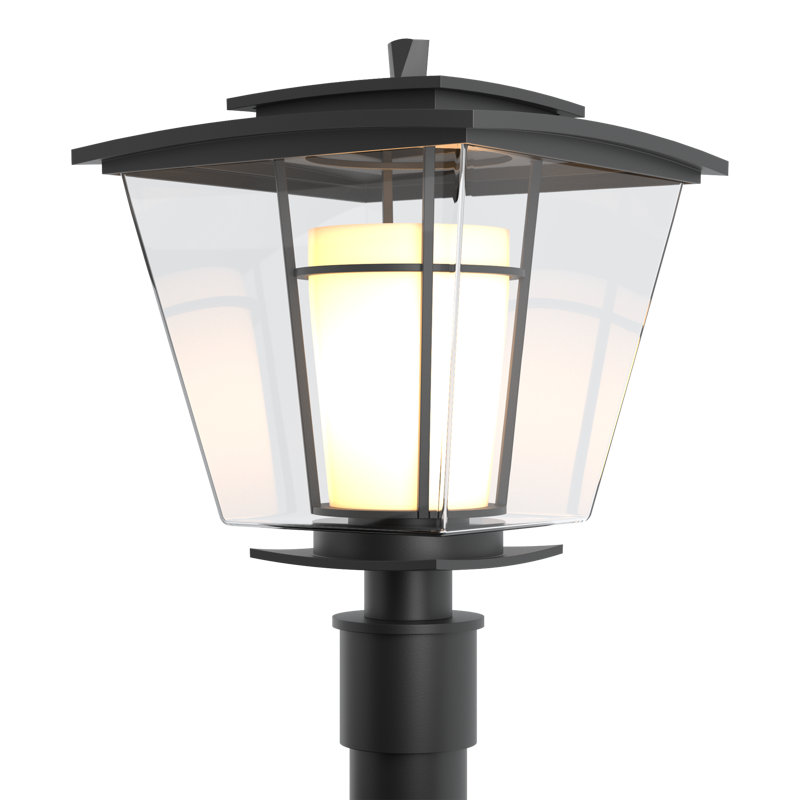 Beacon Hall 1 - Light 18.1" H Hardwired Lantern Head, Black, Opal and Clear